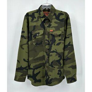 DIXXON FLANNEL COMPANY SARGE shirt camo camouflage long sleeve cotton green M